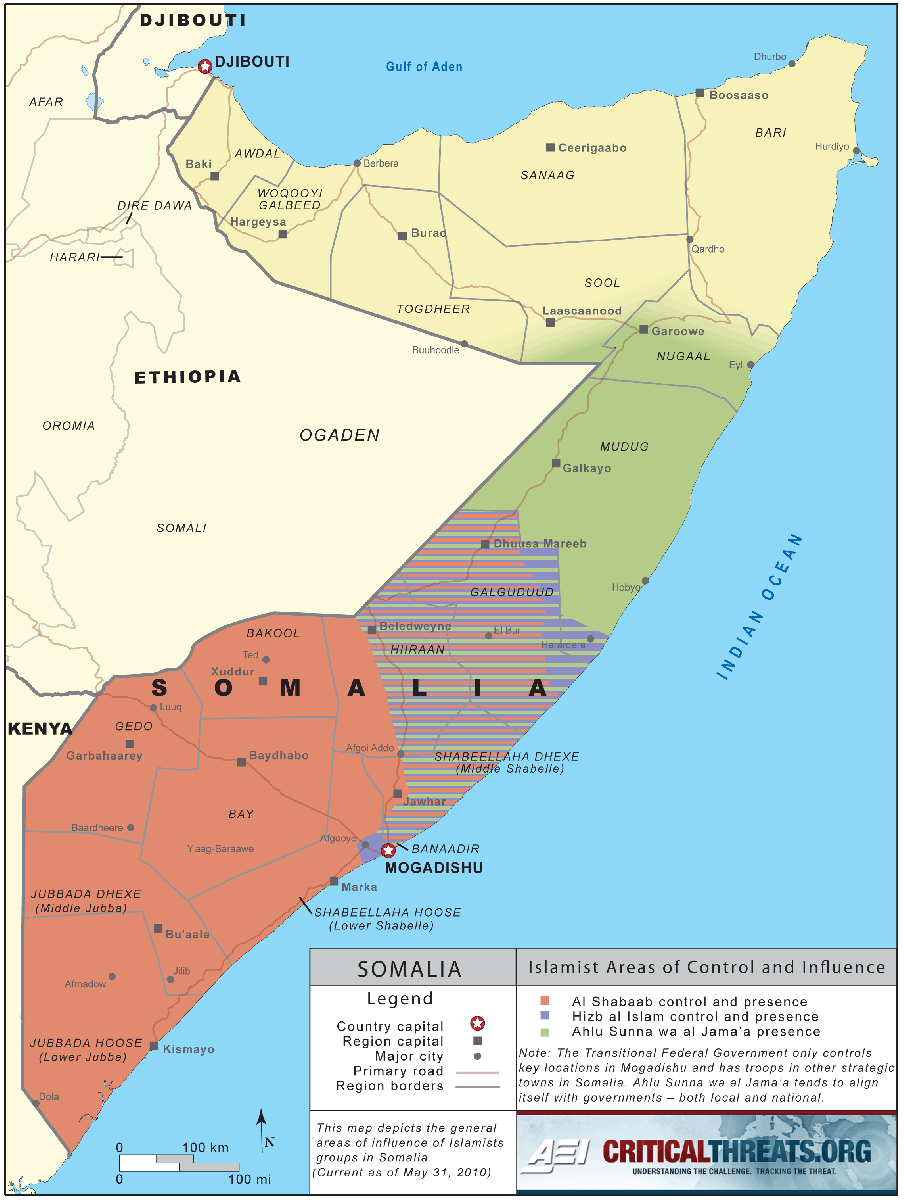 Somalia Conflict Maps: Islamist And Political | Critical Threats