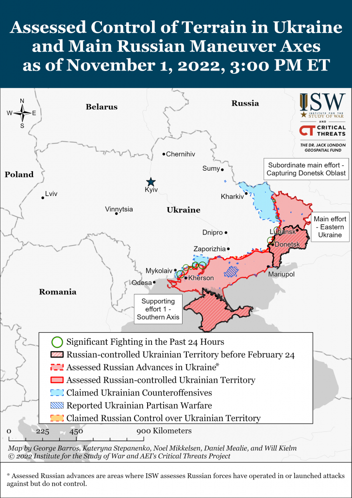 Russia-Ukraine war updates on Nov.1, 2022