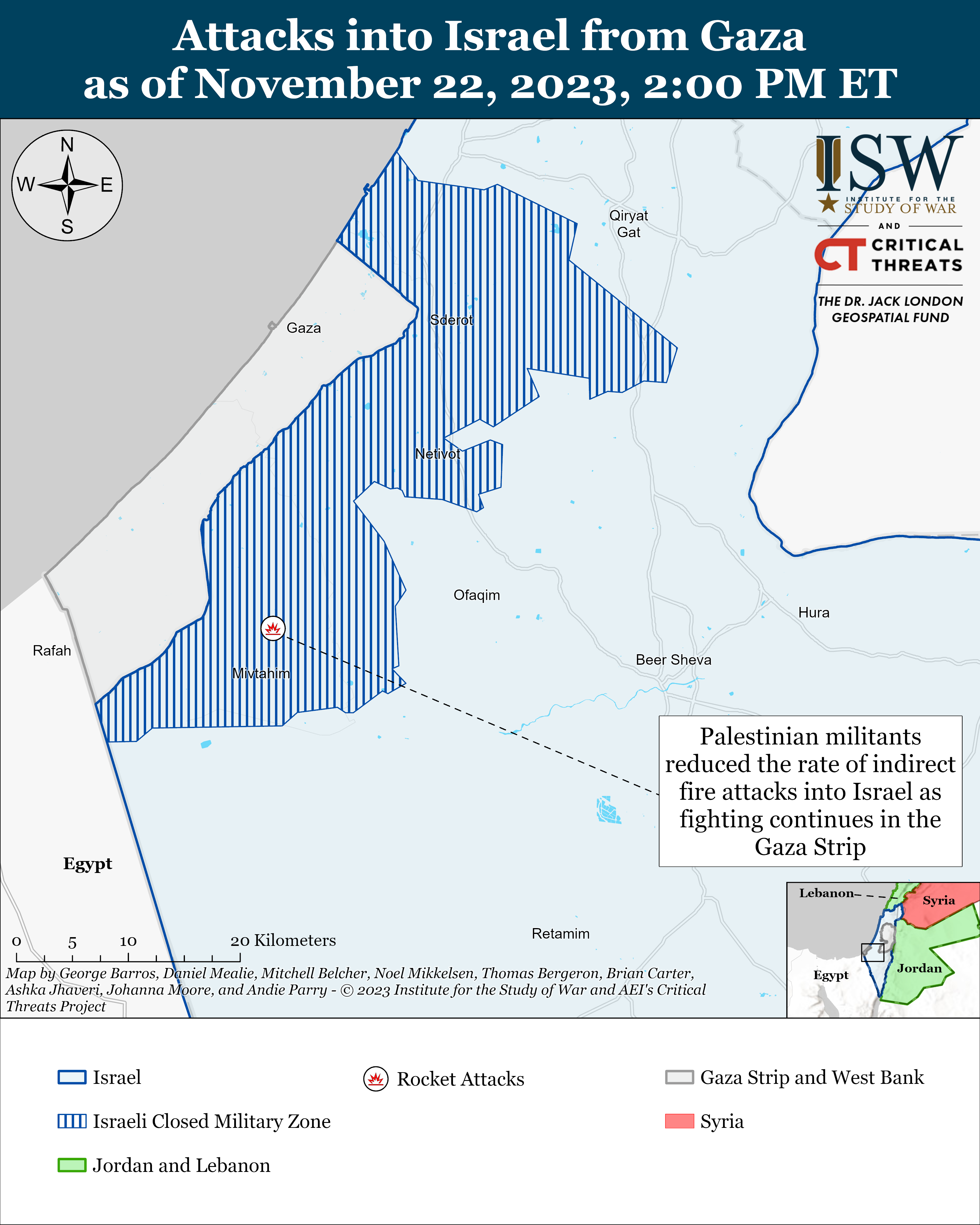 Southern Israel Battle Map November 222023 2 
